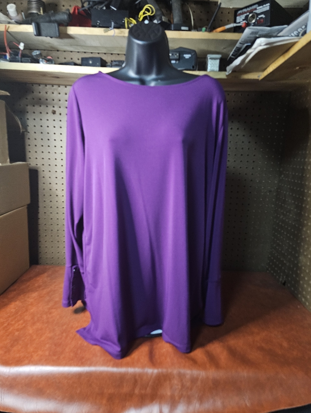 Susan Graver Everyday Purple Top Size 1X